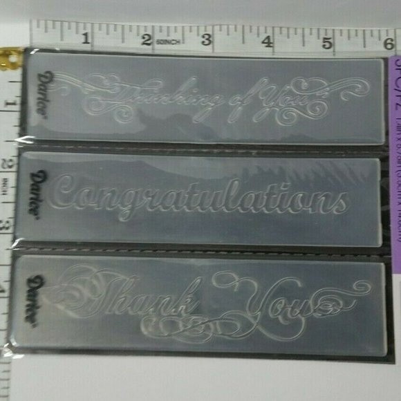 Darice Embossing Folder Congratulations Scrapbook Paper Crafts Cards - Picture 2 of 6